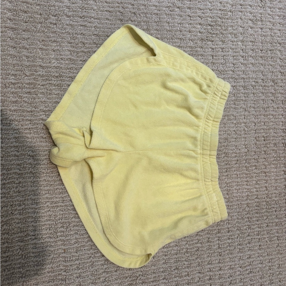 PacSun Soft Yellow Terry Shorts